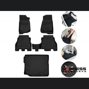 Jeep Wrangler JL Floor Liners + Cargo Liner Set - 3D Molded - Front + Rear - 4 Door